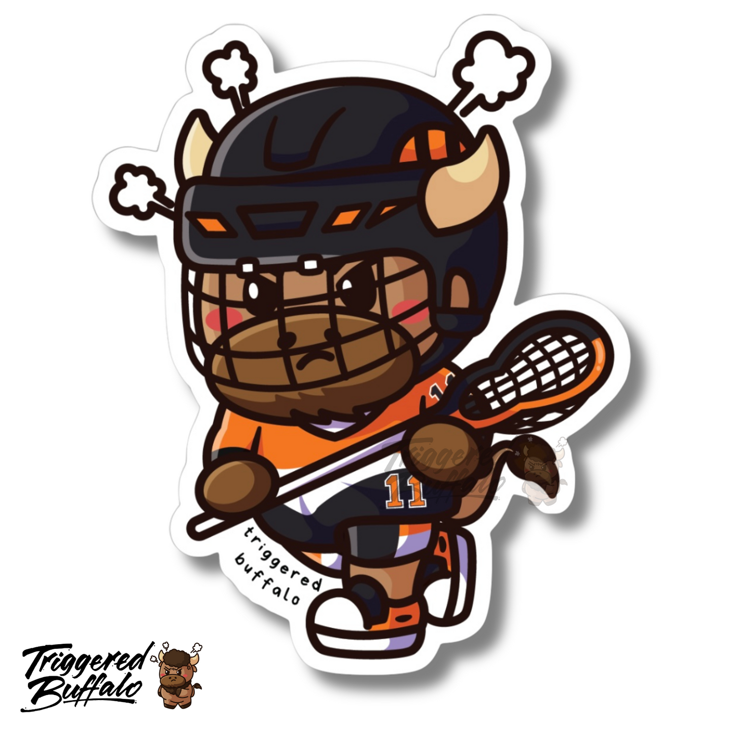 Triggered Lacrosse Sticker