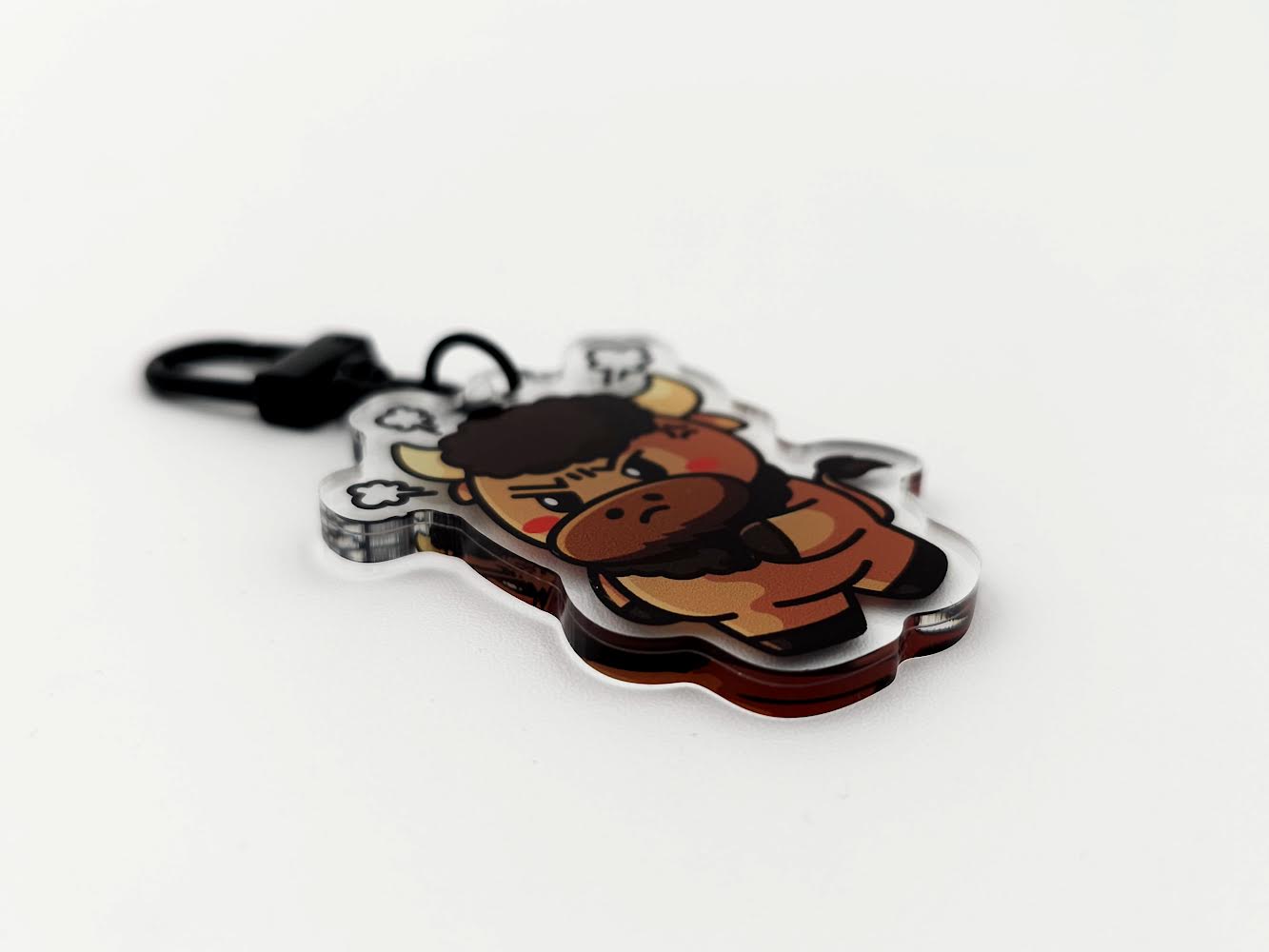 Triggered Buffalo Keychain