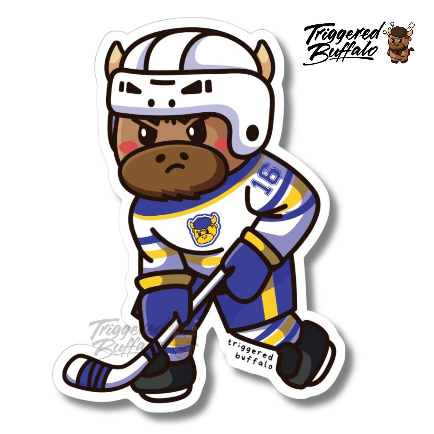 Triggered Hockey Sticker