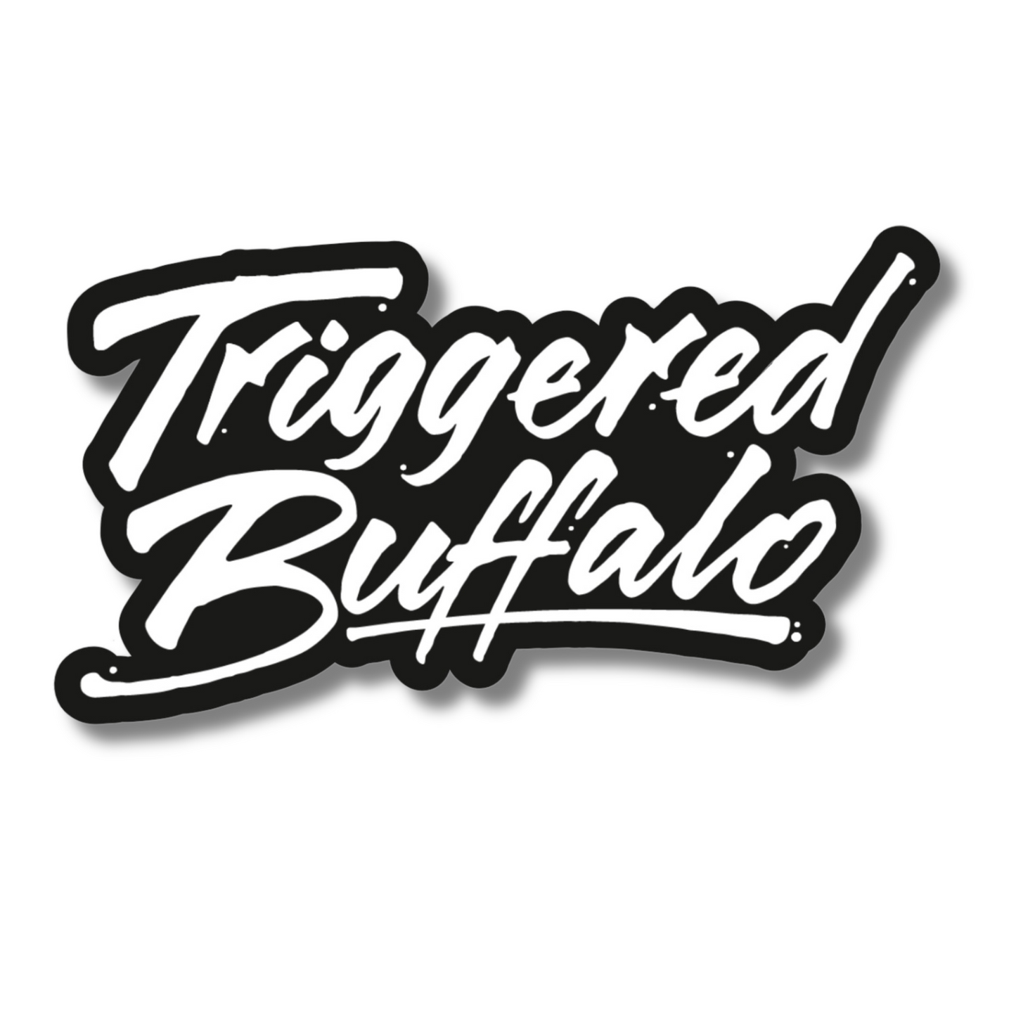 Triggered Buffalo Logo Sticker