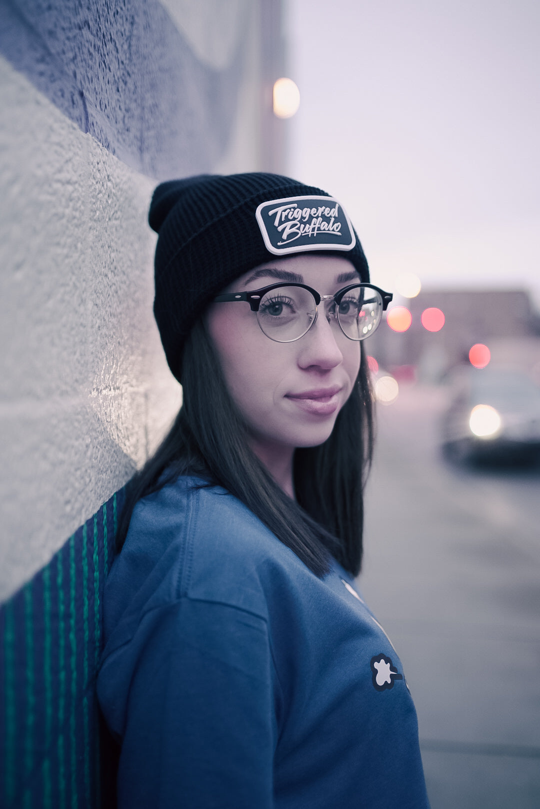 Black Triggered Buffalo Beanie