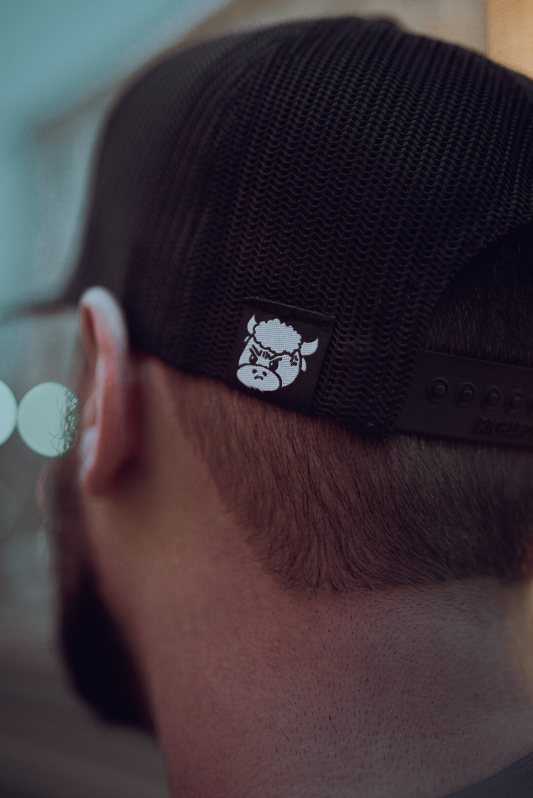 Black Triggered Buffalo Trucker Hat