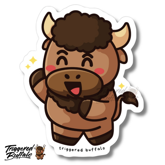 Triggered Happy Buffalo Sticker